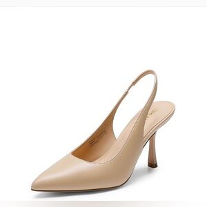 NIB-Women's Heels Slingback Pumps Pointed Closed Toe Kitten Heels Size 8